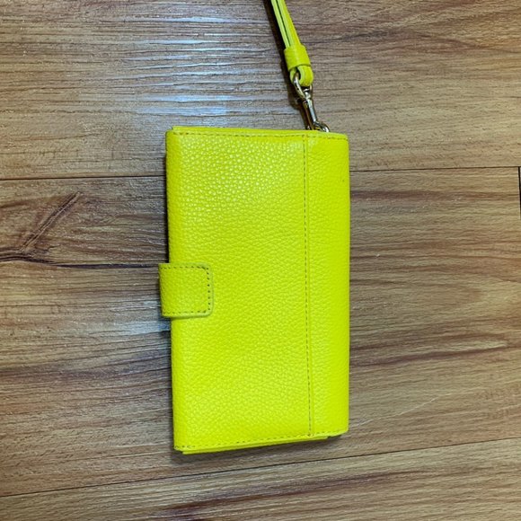 Coach Crossgrain Leather Phone Clutch Wristlet - Picture 5 of 13